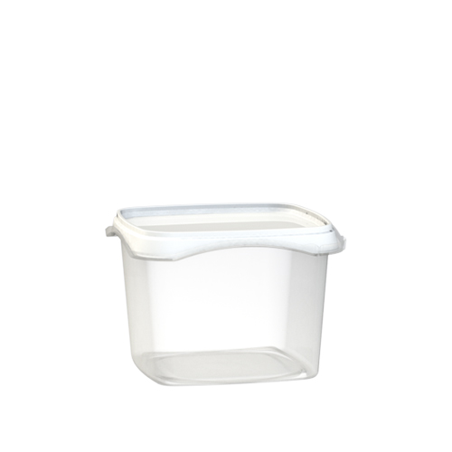 8oz Clear PP Plastic Square Snap-Lock Containers (Tamper-Evident Lid) - Clear
